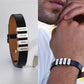 Pulseira Personalizada - Dia Dos Pais Couro + Aço Inox - Gravação a laser - Oferta especial 50% off + Frete Grátis somente hoje!