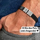 Pulseira Personalizada - Dia Dos Pais Couro + Aço Inox - Gravação a laser - Oferta especial 50% off + Frete Grátis somente hoje!