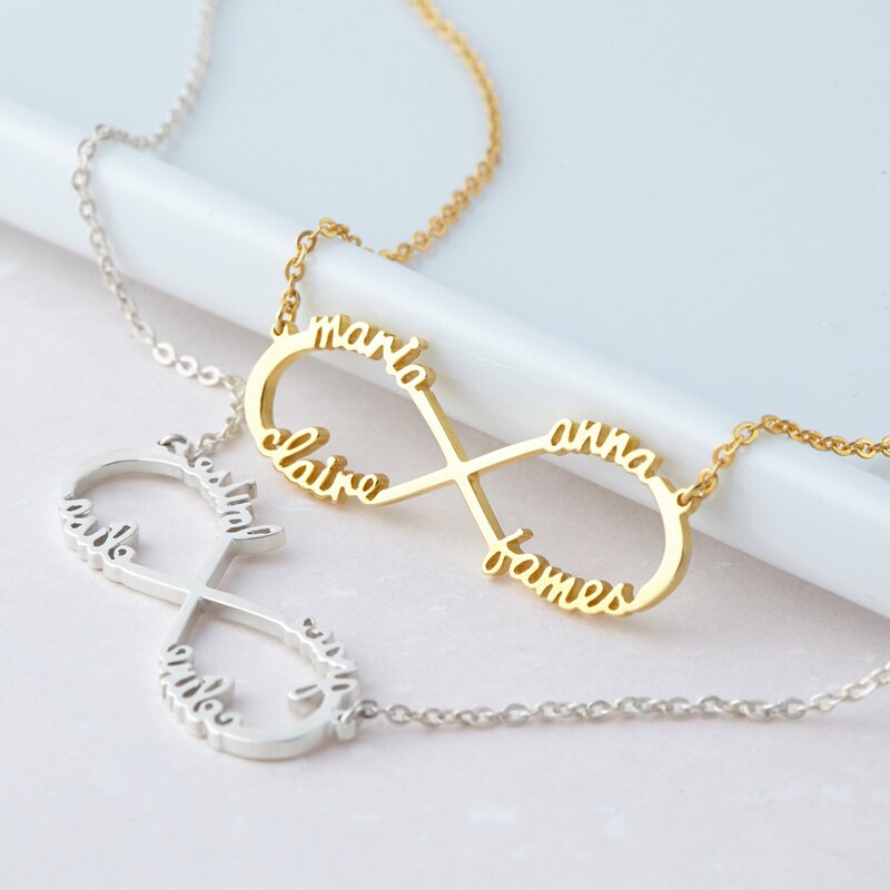 Colar Infinito - Personalizável - Até 8 Nomes.