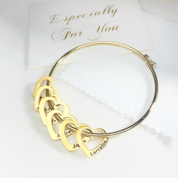 Pulseira De Corações | Minha Família - Personalizável - Promoção Especial Frete Grátis Somente Hoje!