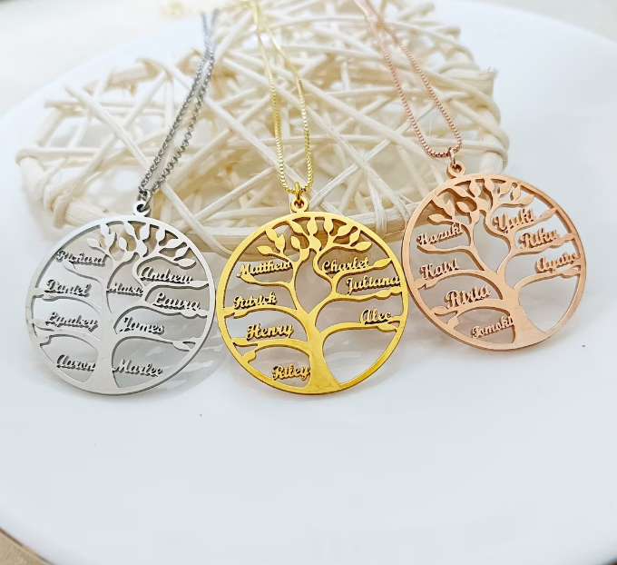 Colar Personalizável Árvore da vida - Gravação a Laser - Amor & Carinho