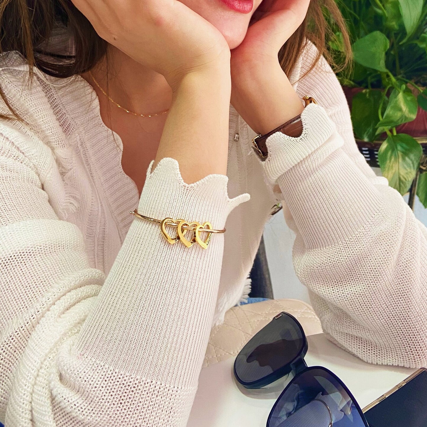 Pulseira De Corações | Minha Família - Personalizável - Promoção Especial Frete Grátis Somente Hoje!